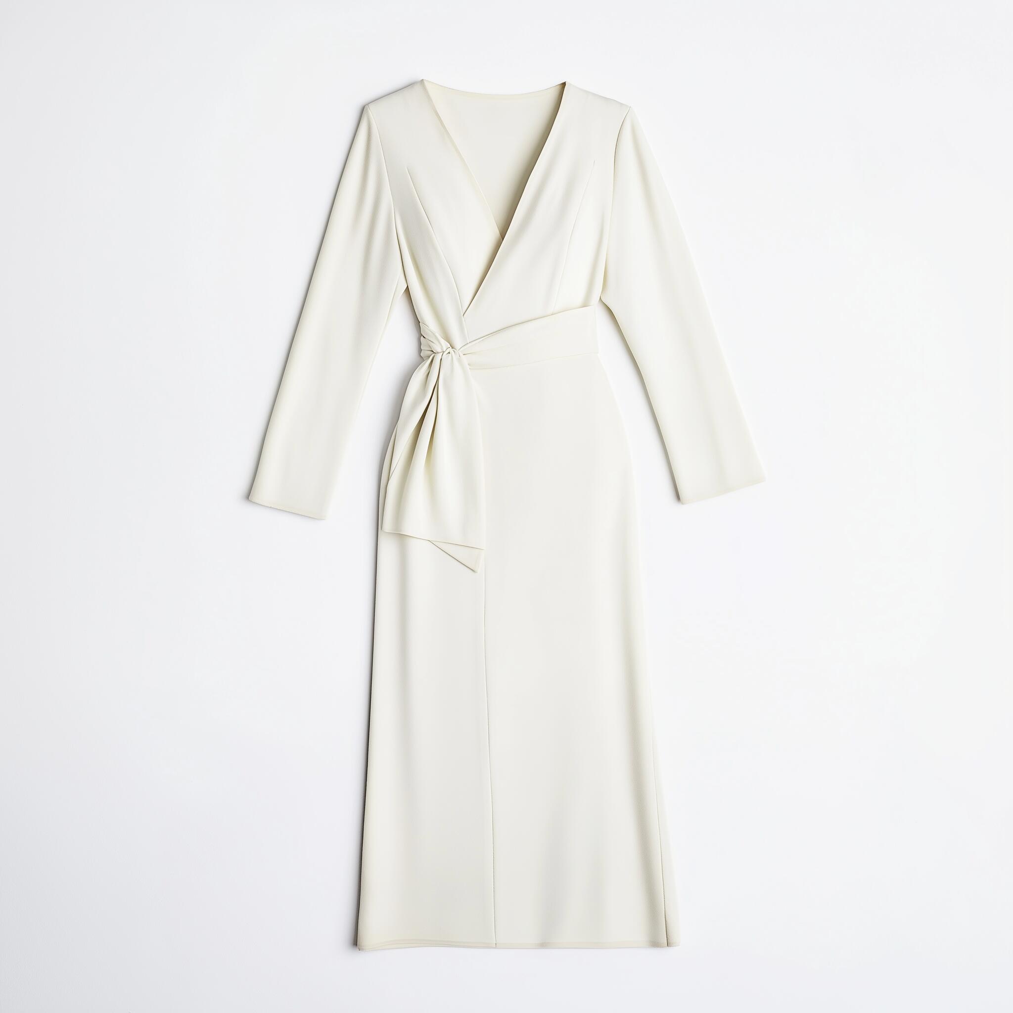 Beige jersey wrap midi dress from H&M